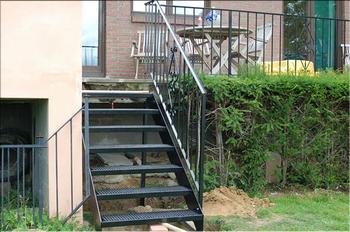Escalier Jardin ferronnerie Namur Gilson roger 03